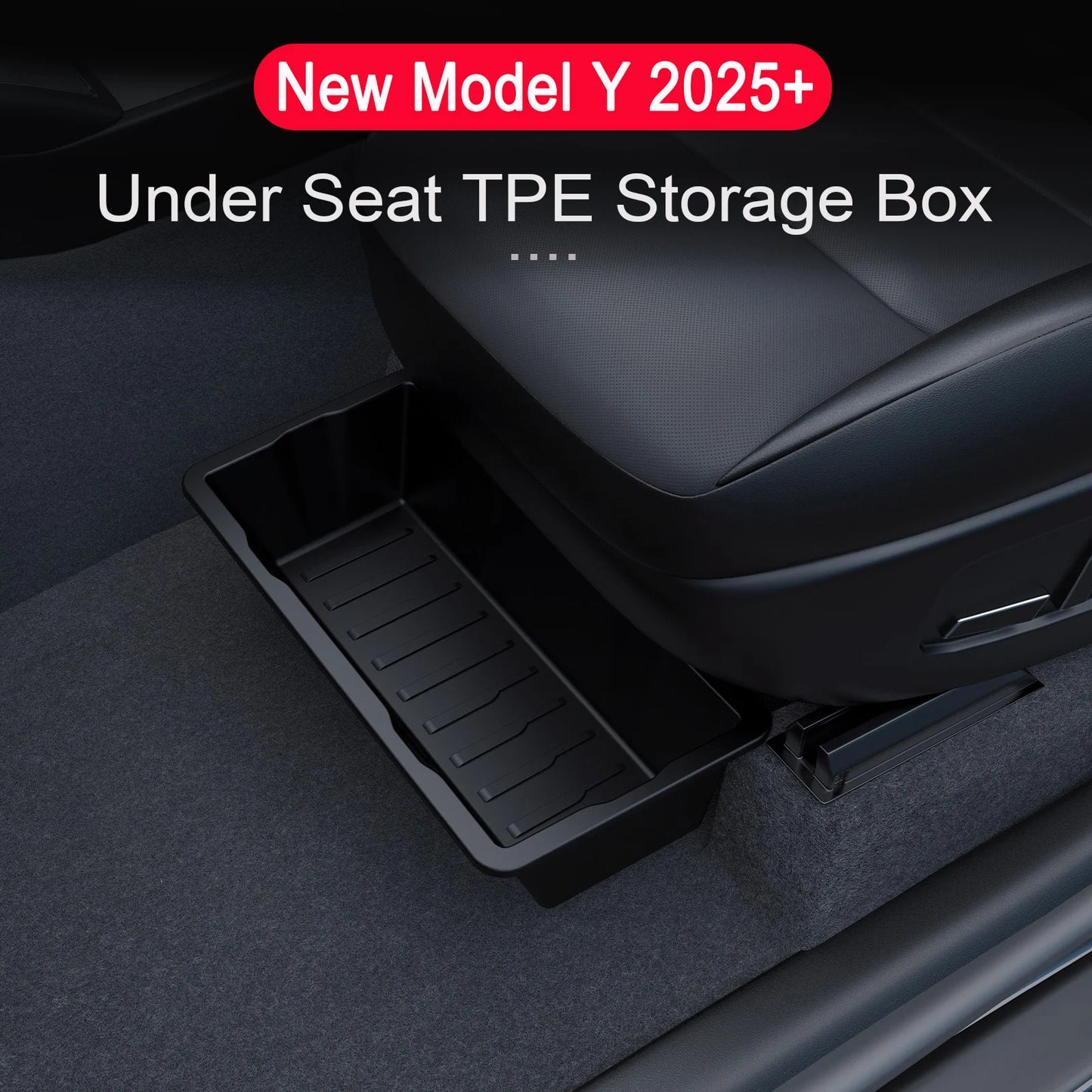 Under Seat Storage Box for Tesla Model Y Juniper Launch 2025 Centrol Console Organizer Travel Accessories Front Rear Seat Tray