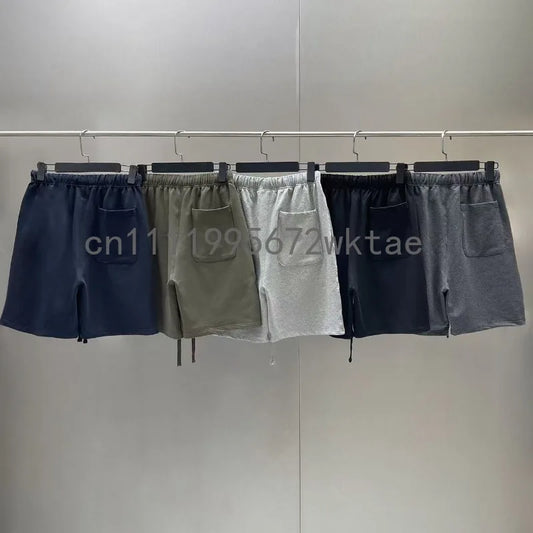 22SS Classic Brand New Color Men's Terry Shorts Luxury Design Double Row Reflective Letter Shorts High Street Loose Thin Shorts