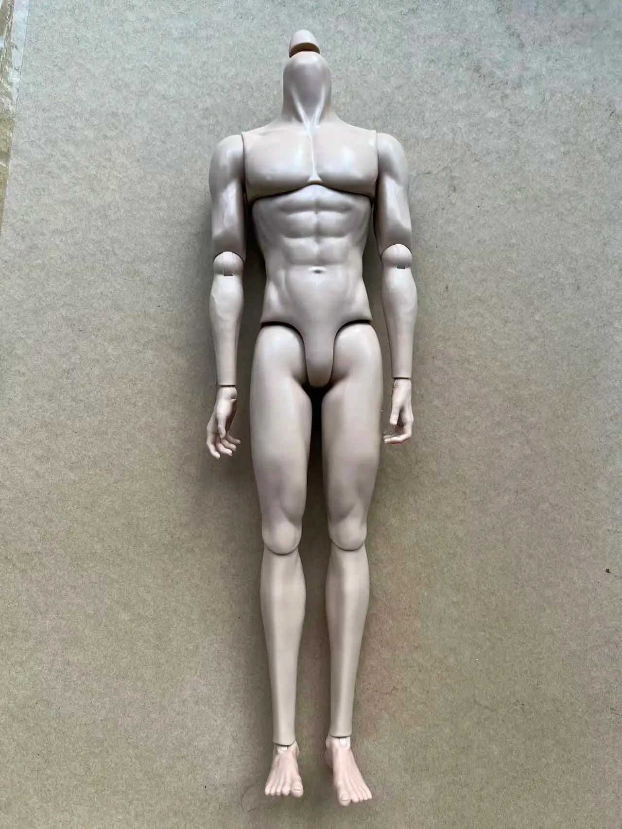 YUNYI Male Doll Body Figure 1/6 Muscle Male Doll Body Toys Multi-Joints Movable Beige Skin Doll Body Collection Doll Toy Parts