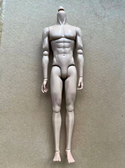 YUNYI Male Doll Body Figure 1/6 Muscle Male Doll Body Toys Multi-Joints Movable Beige Skin Doll Body Collection Doll Toy Parts