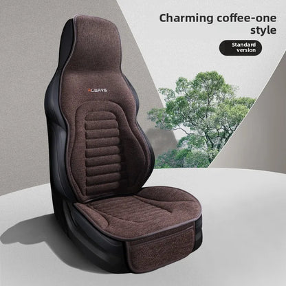 Universal Linen Car Seat Cover Four Season Auto Flax Comfortable Breathable Anti-Slip Covers Cushion SUV Car Seat Protection