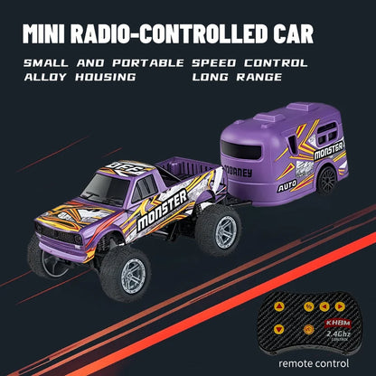 Top RC Car MINI Alloy 1/64 Remote Control Car Convenient to Carry 60 Minutes of Work Time Children's Gifts Electronic Toys
