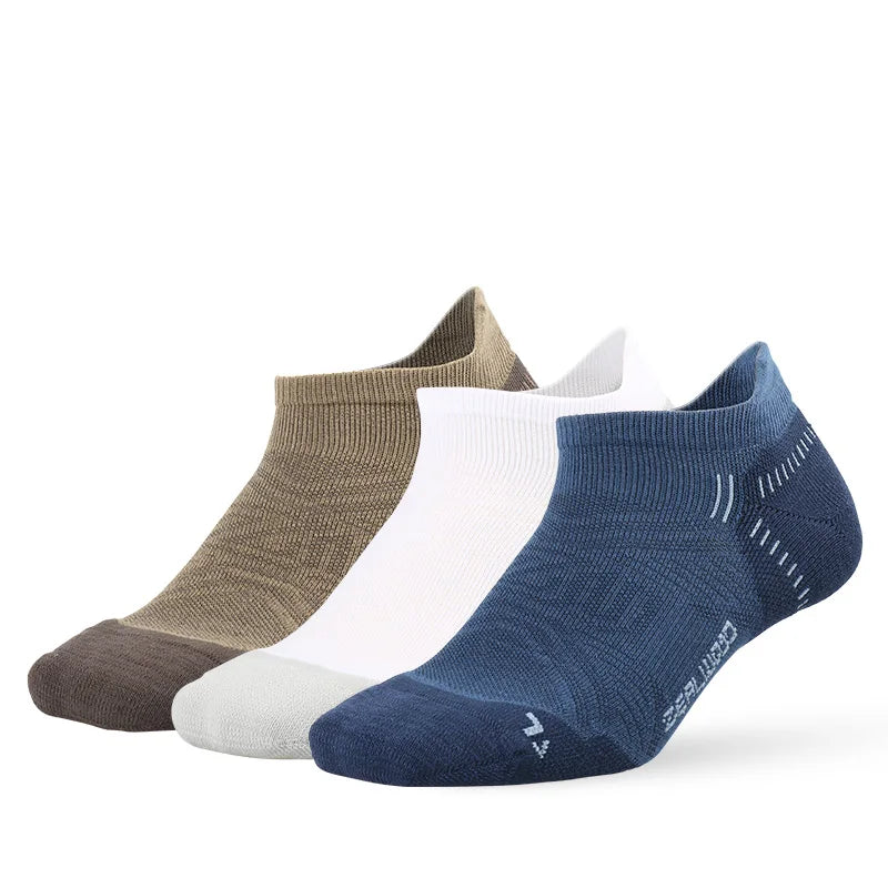 ZEALWOOD Running Cotton Socks Men's Women's Breathable Cushion No Show/Ankle/Crew Antibacterial Moisture Wicking Socks 3 Pairs