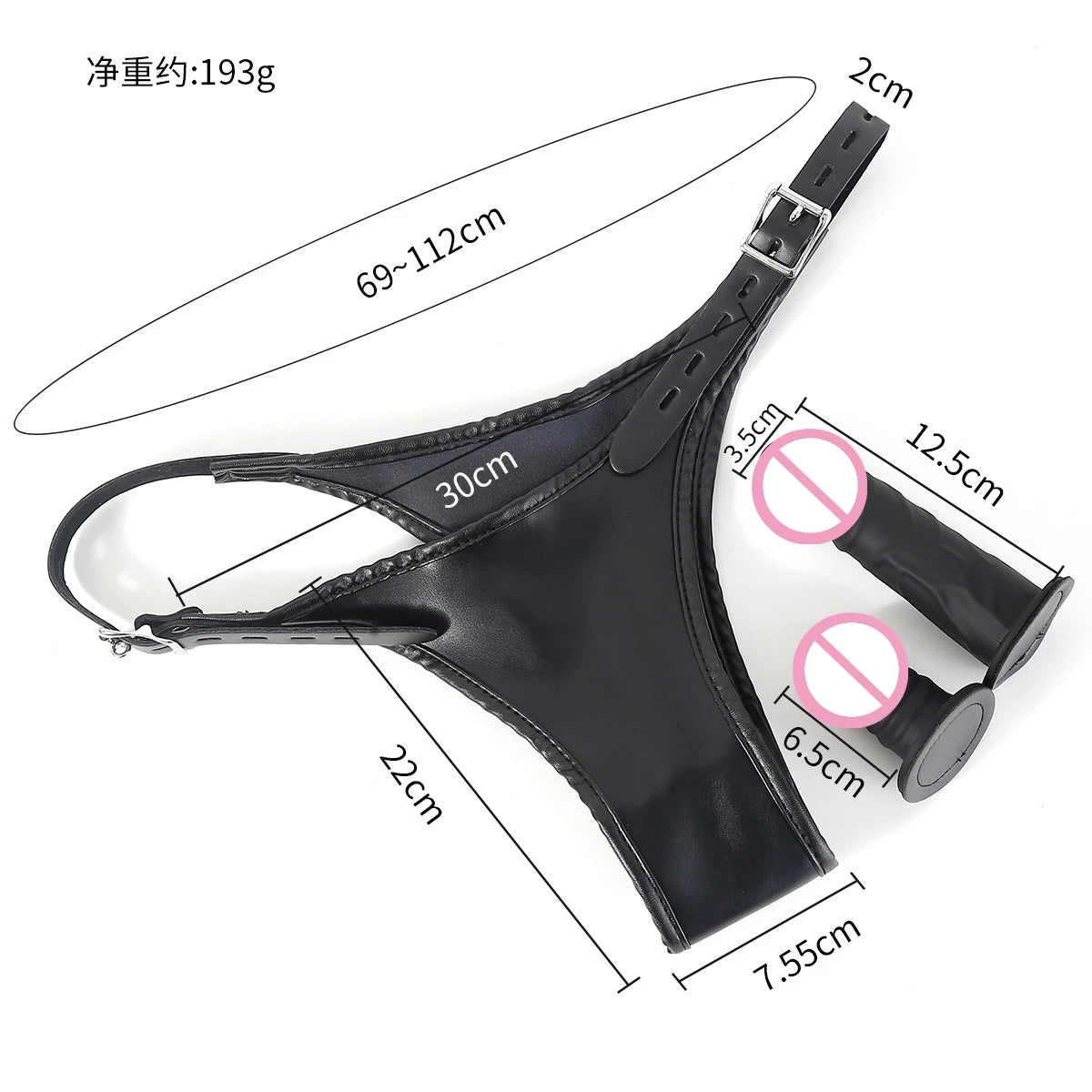 Leather Strapon Harness Panties Strap On Silicone Double Dildo Anal Butt Plug For Women Lesbian Masturbation Chastity Panties