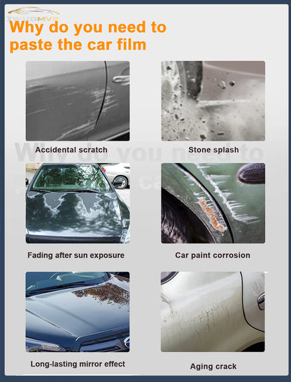 1.52*16m/lot PET Crystal Pepper White Car Paint Color-Changing PPF Vinyl Sticker Wrap PET Pearl Car Body Film