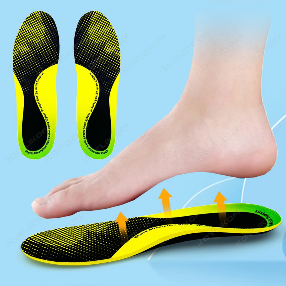 Full Palm Carbon Fiber Insoles High Elasticity Shock Absorption Outdoor Sports Running 3D Arch Support Ultra Light High Strength