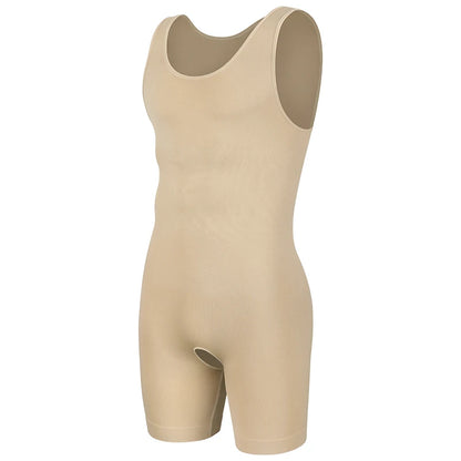 Mens Sleeveless Full Body Shaper Underwear Slimming Compression Seam-free Bodysuit Shapewear Tummy Control Fajas Para Hombres
