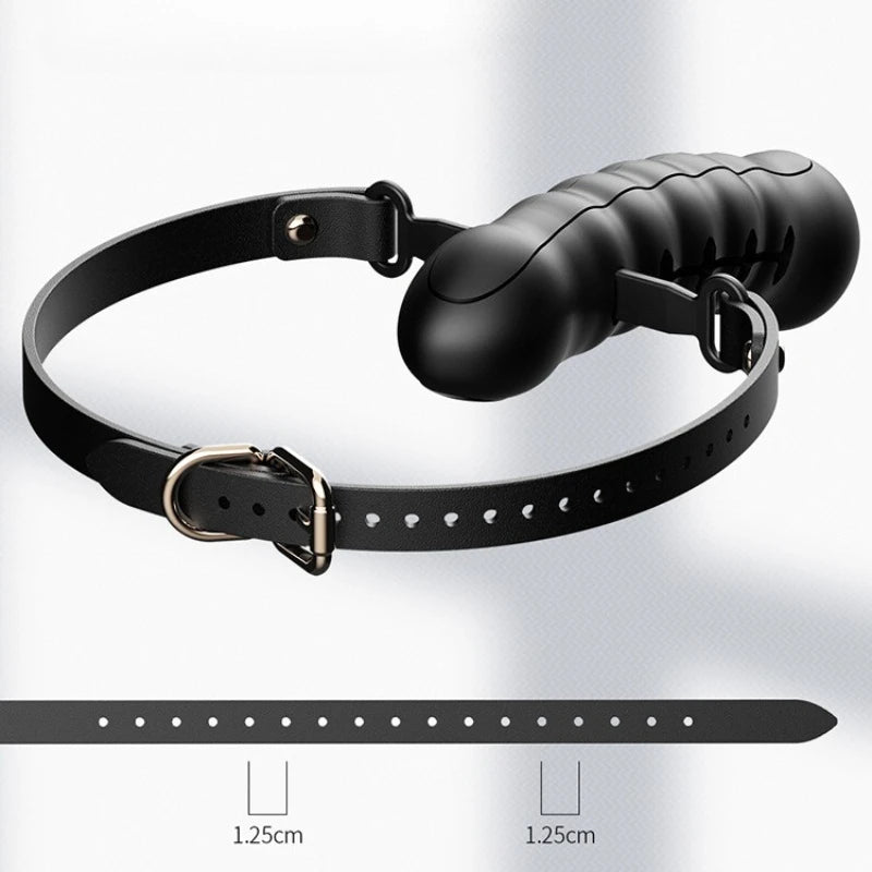 2026 New Silicone Black Electric Shock Mouth Gag Adjustable SM Gear Adult Toy Alternative Play Couple Training Adult Game Gag18+