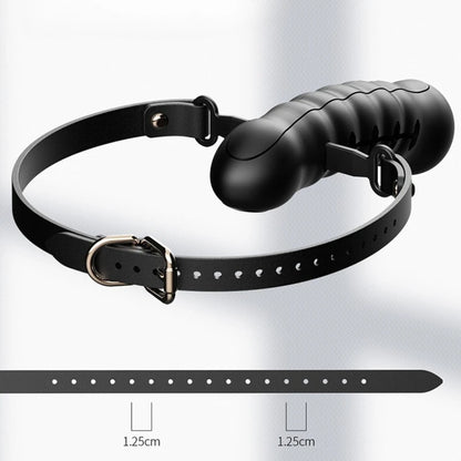 2026 New Silicone Black Electric Shock Mouth Gag Adjustable SM Gear Adult Toy Alternative Play Couple Training Adult Game Gag18+