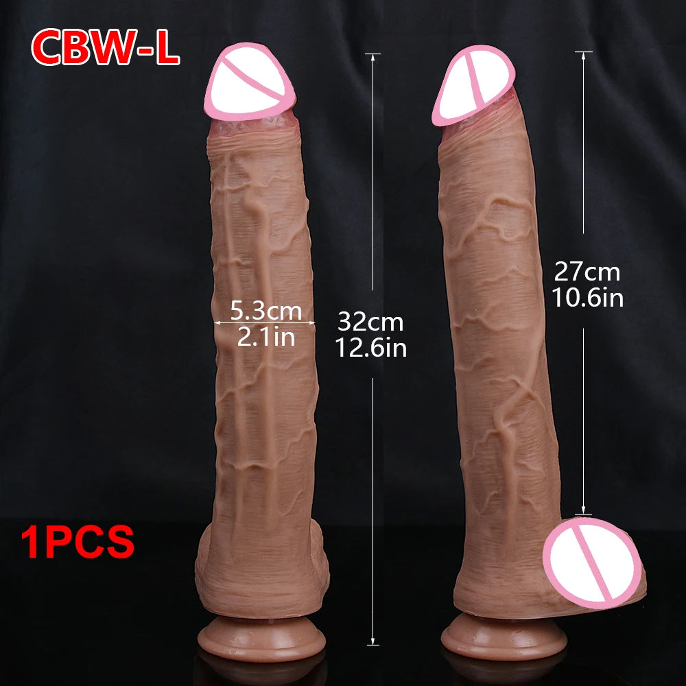 Cheap 5 Sizes Silicone Big Dildo Realistic Skin Feel Fake Penis Soft Small Cock Woman Man Masturbation Suction Cup Anal Sex Toys