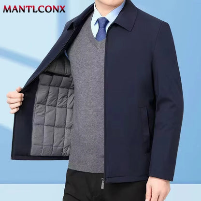New Warm Padded Parka Men's Winter Jacket Coat Thermal Winter Jacket Men Business Casual Blazer Coat Men Autumn Luxury Outwear