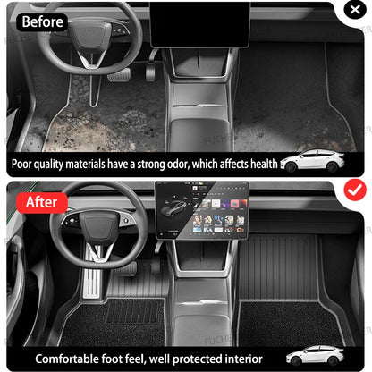 For Tesla NEW Model YL Launch 2026+ Car Floor Mats Car Four Seasons Waterproof Non-slip Floor Mat TPE Special Car Accessories