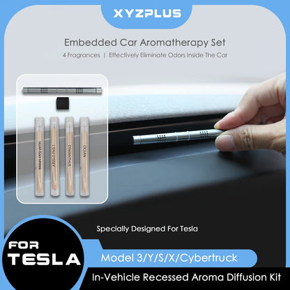Car Air Freshener For Tesla Model 3/Y/S/X Invisible Air Outlet Fragrance Air Perfume Model Y 2024 2025 Interior Accessories