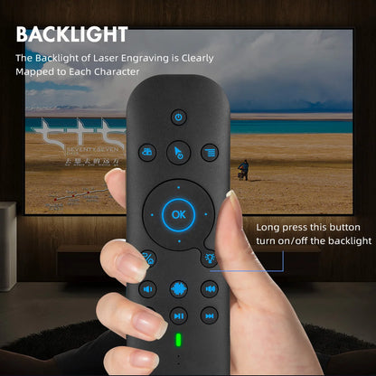 New G60S Pro BT Wireless Voice Remote Control 2.4G BT5.0 Dual Mode Air Mouse IR Learning With Backlit Light For Android TV Box