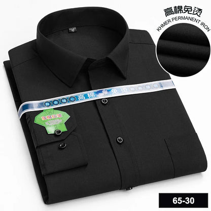 Men's Long Sleeve Casual Shirts Fashion Print Cotton Standard Fit Button Pocket Soft Shirts For Man Office Business Dress New