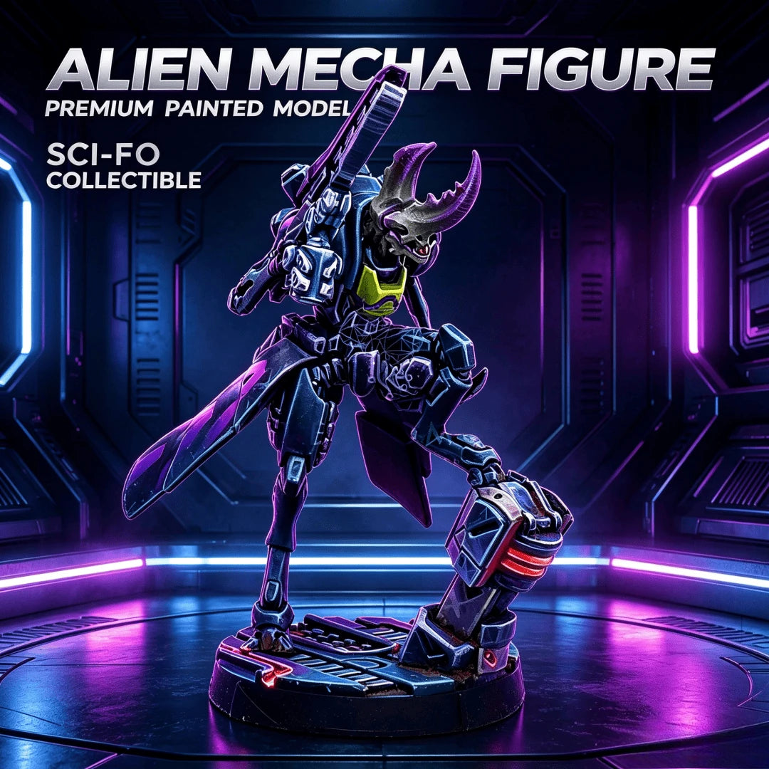 Sci-Fi Alien Horn Mecha Warrior Resin Miniature Unpainted Model Kit Tabletop Wargame Figures Unassembled Garage Kit