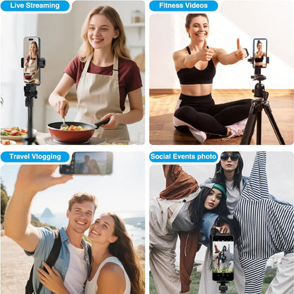 Magnetic Phone Vlog Selfie Monitor Screen, Wireless Back Camera Monitor for Live Streaming & Video Recording, iPhone & Android