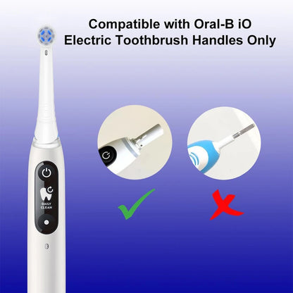 8pcs Replacement Toothbrush Heads Compatible with Oral-B iO Electric Toothbrush, for Oral B iO 10|6|7|9|8|5|4|3 Series Toothburh