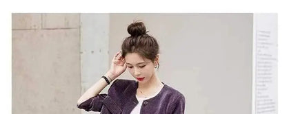 Fashionable Corduroy Set Women's Autumn Winter New Style Elegant Lady Fragrance Wind Coat Wide Leg Pants Two Piece Suit