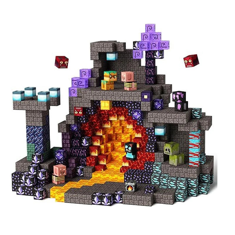 Magnetic Building Blocks Mine World Magnetic Forest House Brick Cube Toys Set STEM Sensory 100PCS Best Gift for 3+ Boy Girl Kid