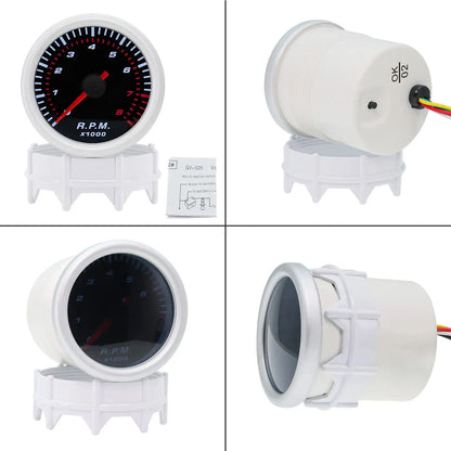 Tachometer For 12V Car 52mm Universal Smoke Len RPM Turbo Boost Gauge 2 Bar PSI Water Temp Meter Oil Pressure Gauge  Tacho