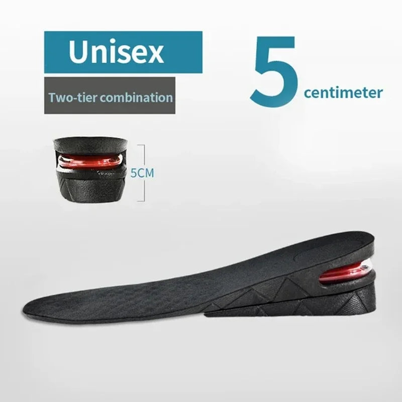 1Pair Height Increase Insole for Feet 3cm 5cm 7cm 9cm Variable Height Shoes Insoles Men Women Air Shock Absorbing Shoe Pads