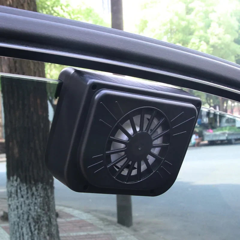 NEW Solar Powered Car Exhaust Fan Car Window Fan Cooling Radiator Energy Saving Auto Coole Portable Deodorization Ventilator