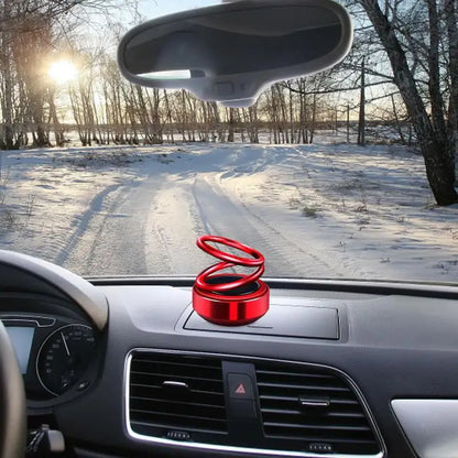 Car Perfume Diffuser Rotating Solar Air Freshener Double-ring Aromatherapy Diffuser Scent Car Decoration Interior Accessories