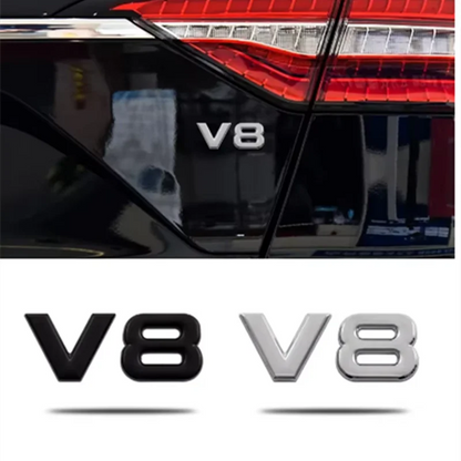 3D Metal V6 V8 Logo Universal Car Fender Emblem Badge Trunk Decal Stikcer For Toyota Land Cruiser VW Audi BENZ JEEP Accessories