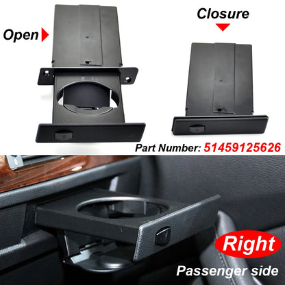 Front Left Right Cup Holder Drink Rack Black Holders For BMW E60 E61 M5 525i 528i 530i 535i 2002-2010 51459125622 51459125626
