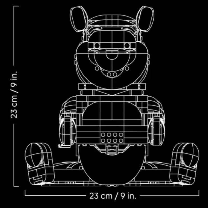 Compatible 1399pcs Model Birthday Movie Bear Bricks Building Blocks 100 YEARS Nostalgic Cartoon Classic Home Decor Adults Gifts