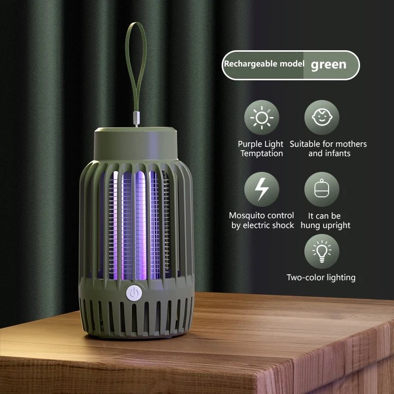 Mosquito Killer Lamp Insect Repellent USB Rechargeable Silent Radiation Less Electric Insect Trap Portable Fly Trap Mute Outdoor