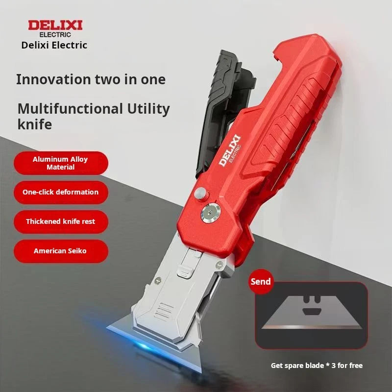 2in 1 deformity fold Utility knife Glue removal scraper Seam decoration Hand Tools Cleaning the glue removal blade