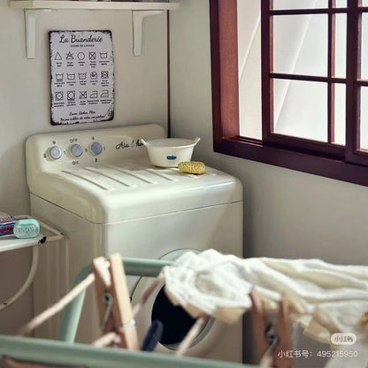 Aizulhomey Dollhouse Furniture Metal Washing machine Dollhouse Accessories for 1/6 Blythe BJD OB24 1/6 OB11 Children Toy Gifts