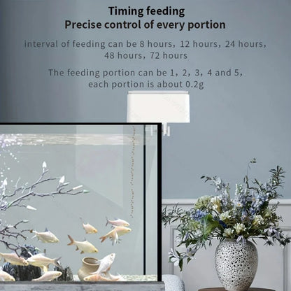 1PC WIFI/Button Version automatic fish feeder, fish tank accessories intelligent turtle feeder for feeding fish (No 5V 1A Plug)
