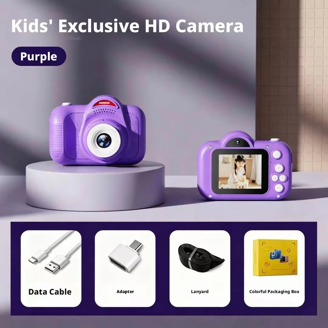 2026 New Kids Camera Cartoon Mini Digital Camera HD 1080P Video Recorder Portable Toddler Toys Birthday Gift for Boys Girls
