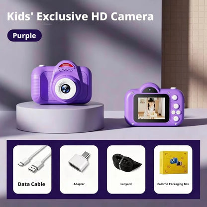 2026 New Kids Camera Cartoon Mini Digital Camera HD 1080P Video Recorder Portable Toddler Toys Birthday Gift for Boys Girls
