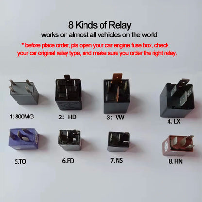 Vjoycar 2026 Newest Wireless Relay Car Lock Anti-theft Security Safety Alarm System Easy Installation No Damage to Car Circuit