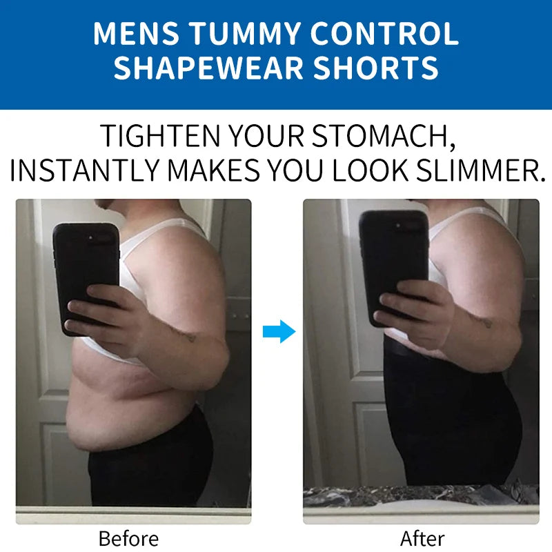 Men Body Shaper Tummy Control Compression Shorts Belly Slimming Shapewear Abdomen Reducer Panties Fitness Boxer Pants Underwear