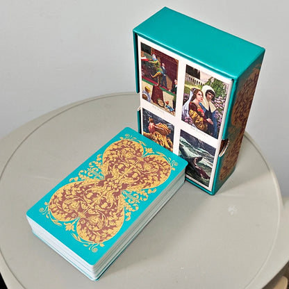 The Victorian Romantic Tarot Deck - 78 Pcs Elegant 19th Century Art Tarot Cards in Rigid Box, Double-embossed Cardstock
