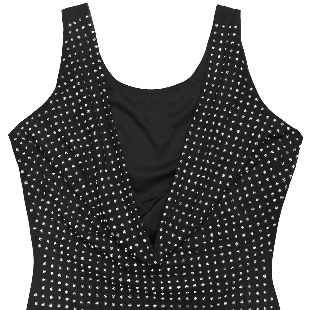 RLMABABY Sexy Swinging Collar Diamond Women Club Bodycon Dress Sleeveless Backless Evening Party Long Prom Dress