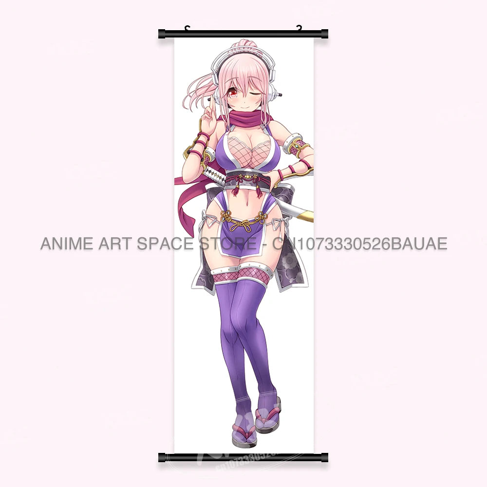 Video game Wall Artwork Canvas Scrolls Picture Anime Movie Role Poster Hanging Painting Print Home Decoration For SUPER SONICO