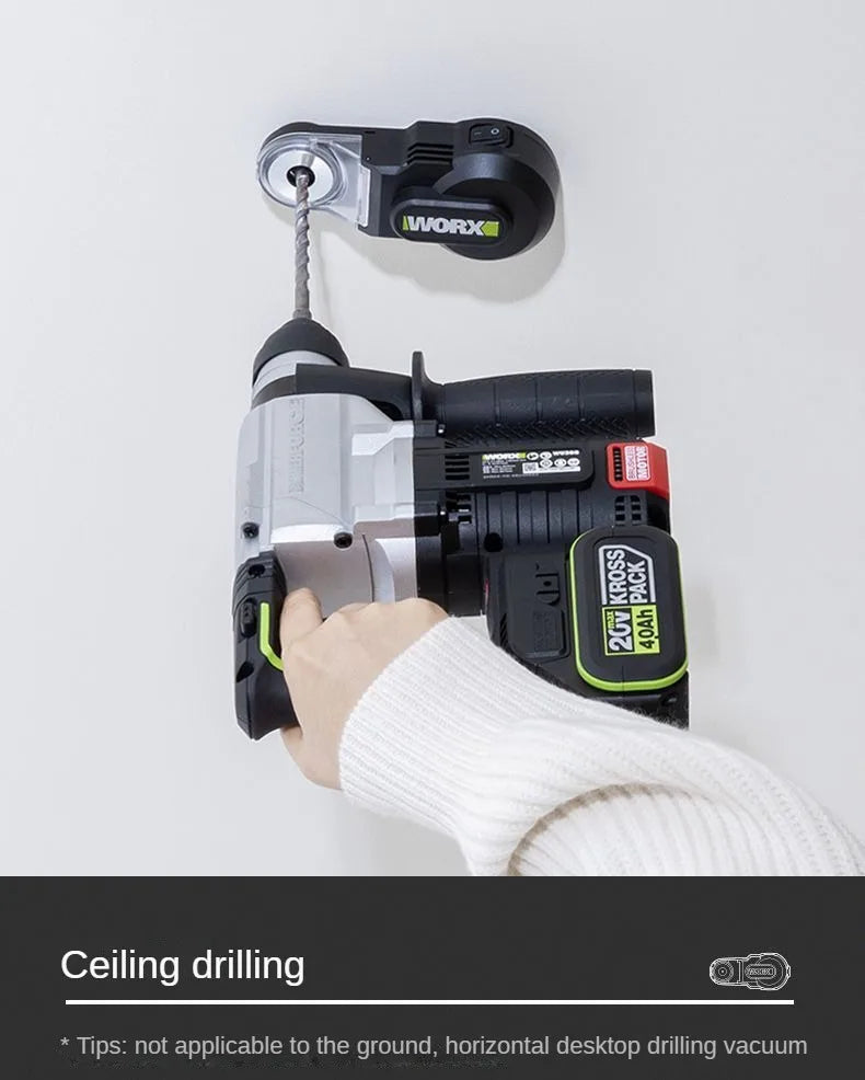 WORX Powerful Cleaner Dust Collect WA1602 13Kg Suction 35ml Visual Dust Box Type C Univeral Electric Drill Hammer Vacuum Cleaner