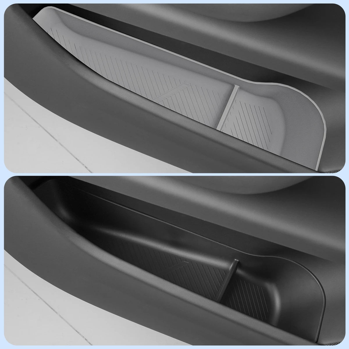 Car Door Side Storage Box  For Tesla Model X S 2023 2024 TPE Gate Slot Anti Dirty Storage Organizer Tidying Car Accessories
