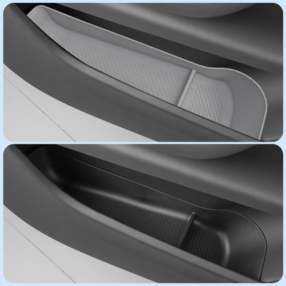 Car Door Side Storage Box  For Tesla Model X S 2023 2024 TPE Gate Slot Anti Dirty Storage Organizer Tidying Car Accessories