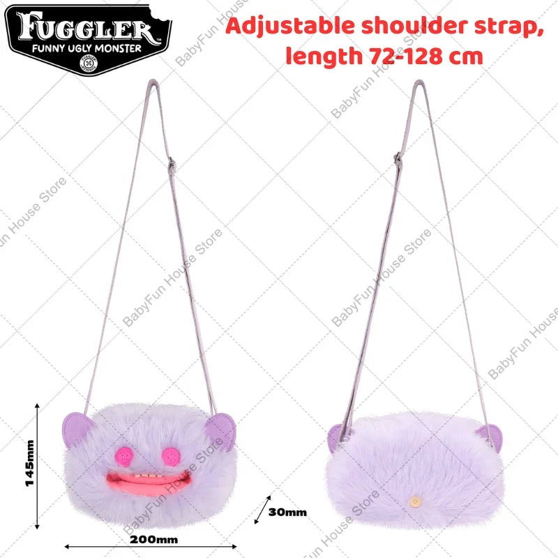Original Fuggler Funny Ugly Teeth Monster Plush Toys Shoulder Bag Wide Eyed Weirdo Sphynx Cat Sir Belch Peluche Dolls Crossbags