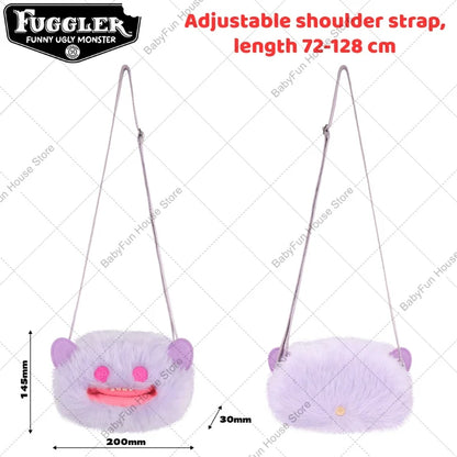 Original Fuggler Funny Ugly Teeth Monster Plush Toys Shoulder Bag Wide Eyed Weirdo Sphynx Cat Sir Belch Peluche Dolls Crossbags