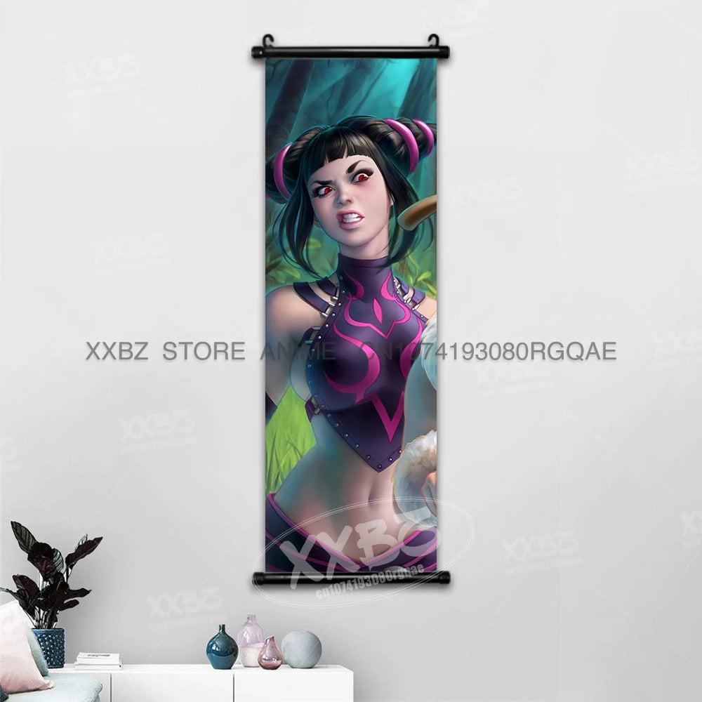 Fighting Game Street Fighter Home Decoration Hanging Painting Gouken Figures Wall Artwork Scrolls Picture Canvas Print Poster