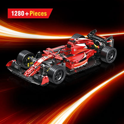 Formula Racing Car Building Blocks DIY 1280-piece Sports Vehicle Building Blocks Home Decoration Boys Holiday Birthday Gifts