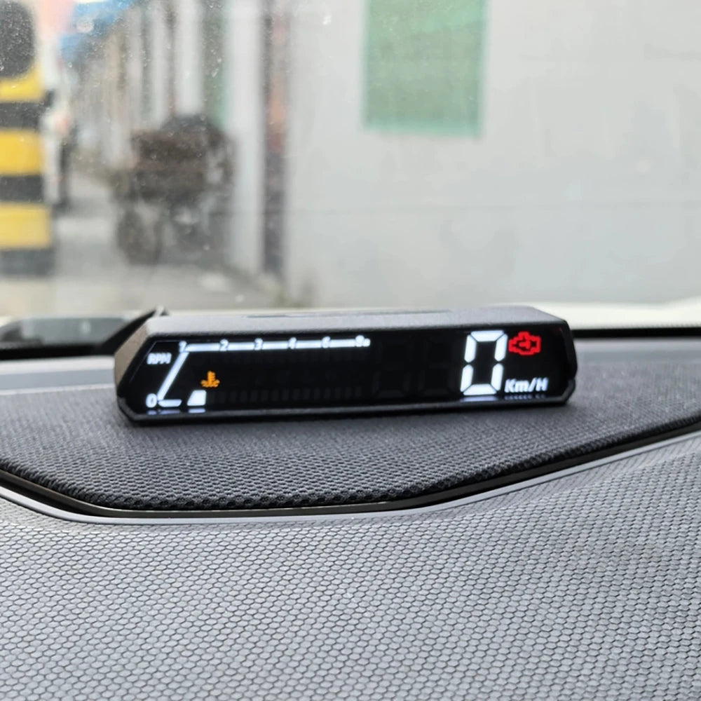 New HUD Head Up Display OBD Multifunctional Vehicle Instrument Transmission Oil Temperature Monitoring Dual Display Screen S100